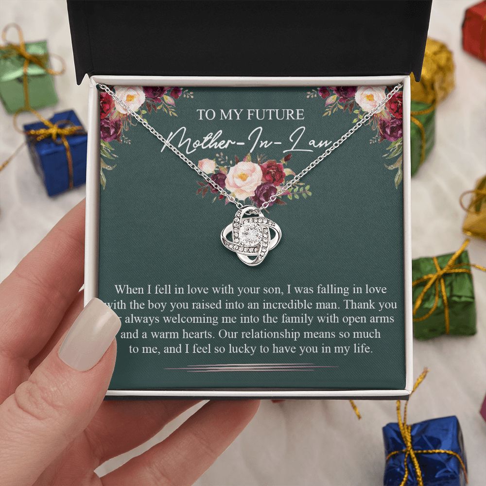 Future Mother In Law Necklace, To My Future Mother In Law Necklace From Son Mother In Law Love Knot Necklace Gift For Mother In Law From Son In Law Mother's Day Necklace Gift From Son In Law Jewelry Love Knot Necklace 6323