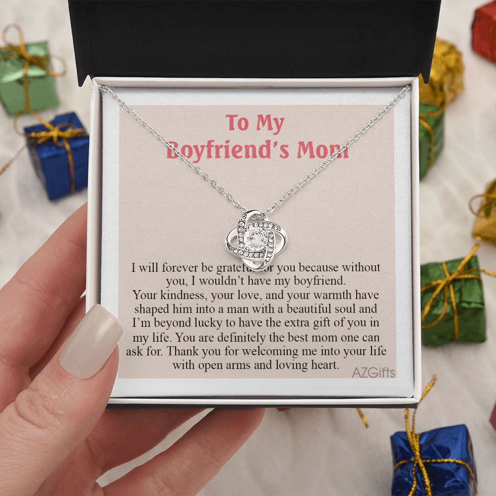 To My Boyfriend's Mom Necklace, Gift Necklace for My Boyfriend's Mom Christmas, Necklace for Birthday, Anniversary Mother's Day Necklace Gift For Boyfriend's Mom Gift Necklace Grateful For You