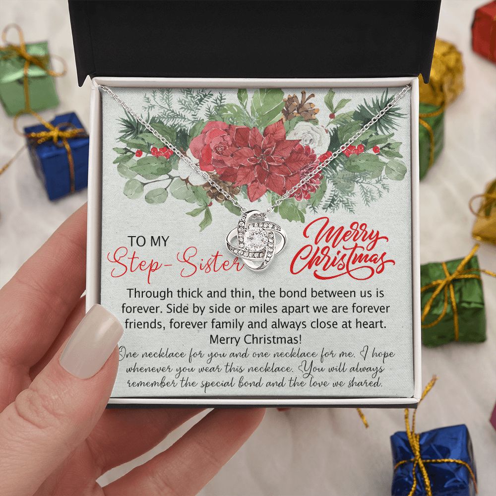 To My Step-Sisters Necklace Pendant for Bonus Sister Christmas Necklace Pendant for Sister In Law Personalized Necklace Gift for Step Sister Christmas Present for Sisters 301