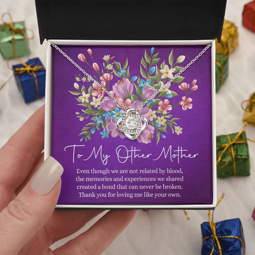 Mother Necklace, To My Other Mother Love Knot Necklace Gift From Daughter, Mother And Daughter Gift Necklace Personalized Gift Necklace For Mom, Thank You Pendant, Love Knot Necklace Gift For Women Love Knot Necklace 6323