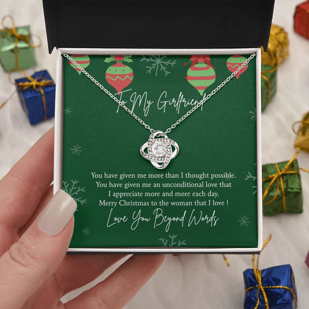 Christmas Gift for Girlfriend Necklace Gifts for Girlfriend, Girlfriend Birthday Love Knot Necklace Set Gift for Girlfriend