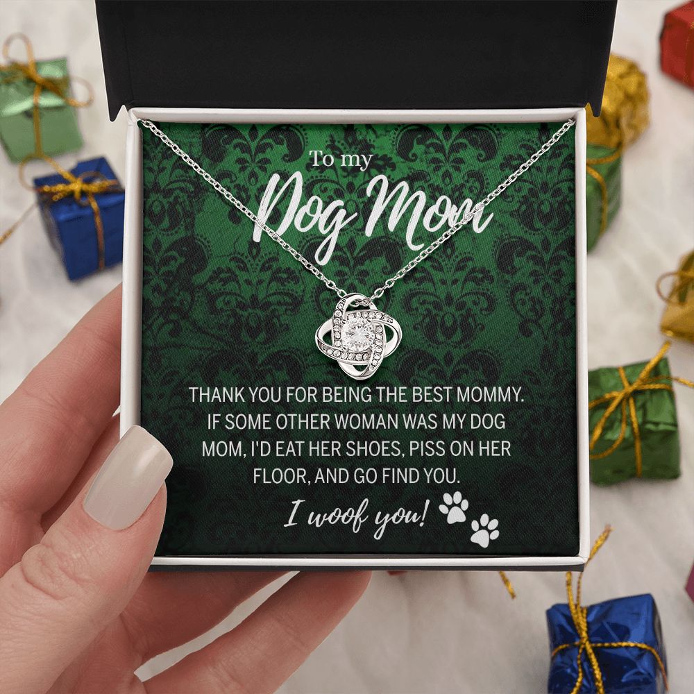 To My Dog Mom Necklace with Message Card And Box, Mother's Day Necklace Gift for Dog Mom, Dog Mom Gift Necklace, Mothers Day Necklace for Dog Mom Mother And Daughter Dog Lover Necklace for Women