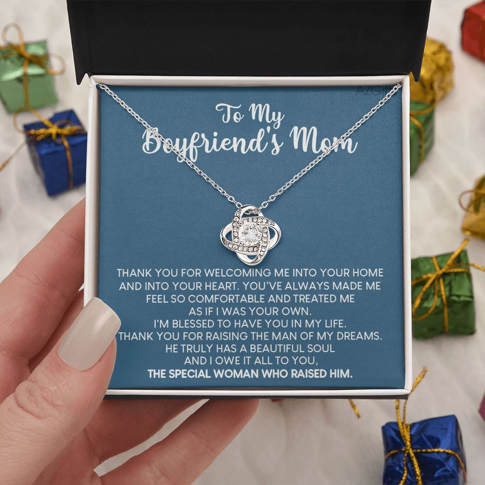 To My Boyfriend's Mom Necklace From Him, Daughter Gift For Mom, Gift Necklace for My Boyfriend's Mom Christmas, Necklace for Birthday, Mother's Day Necklace Gift For Boyfriend's Mom Gift Necklace