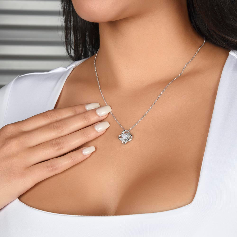 Mom Gift Necklace, To My Mom Love Knot Necklace Gift From Daughter, Son - Mother And Daughter Gift Necklace For Mom, To The Best Mom Love Knot Pendant, I Love You Necklace Gift For Mom To Daughter Love Knot Necklace 6323