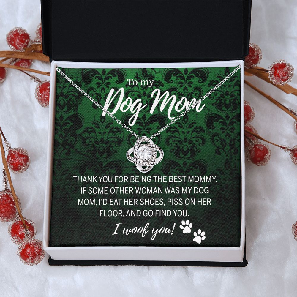 To My Dog Mom Necklace with Message Card And Box, Mother's Day Necklace Gift for Dog Mom, Dog Mom Gift Necklace, Mothers Day Necklace for Dog Mom Mother And Daughter Dog Lover Necklace for Women