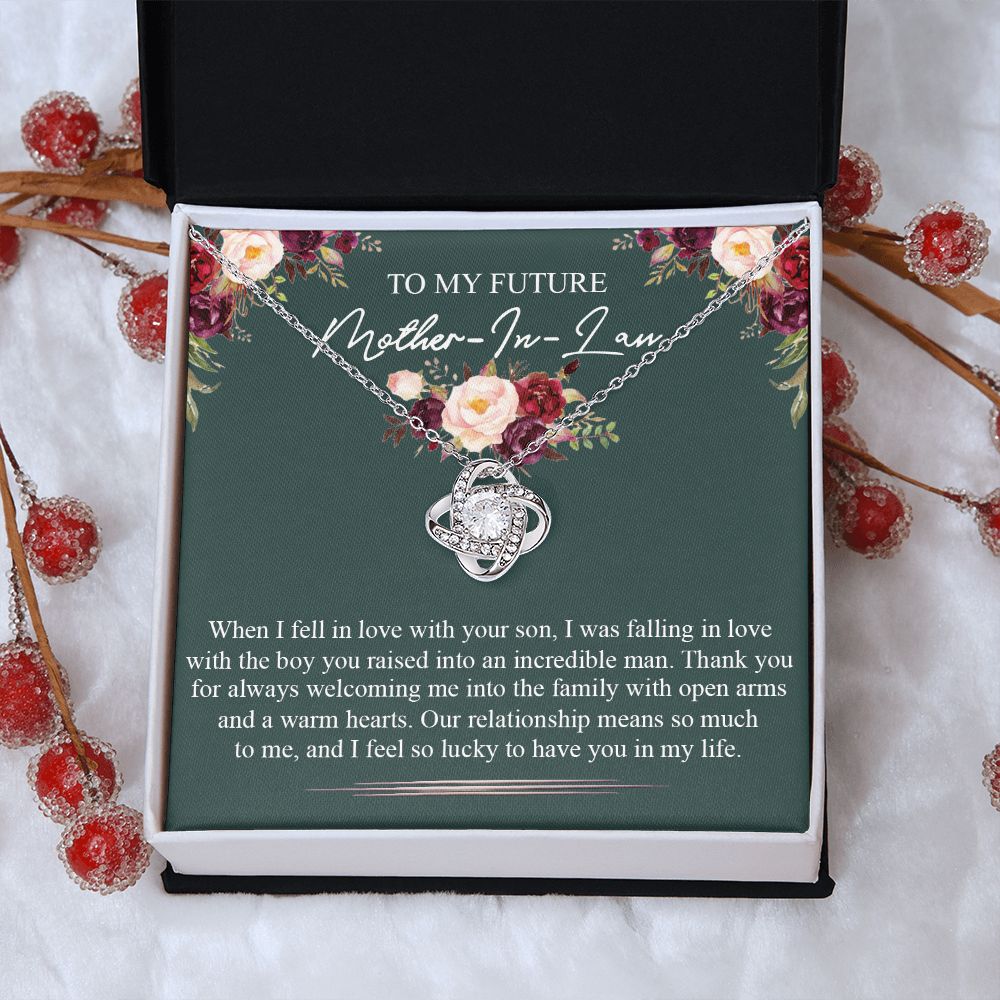 Future Mother In Law Necklace, To My Future Mother In Law Necklace From Son Mother In Law Love Knot Necklace Gift For Mother In Law From Son In Law Mother's Day Necklace Gift From Son In Law Jewelry Love Knot Necklace 6323