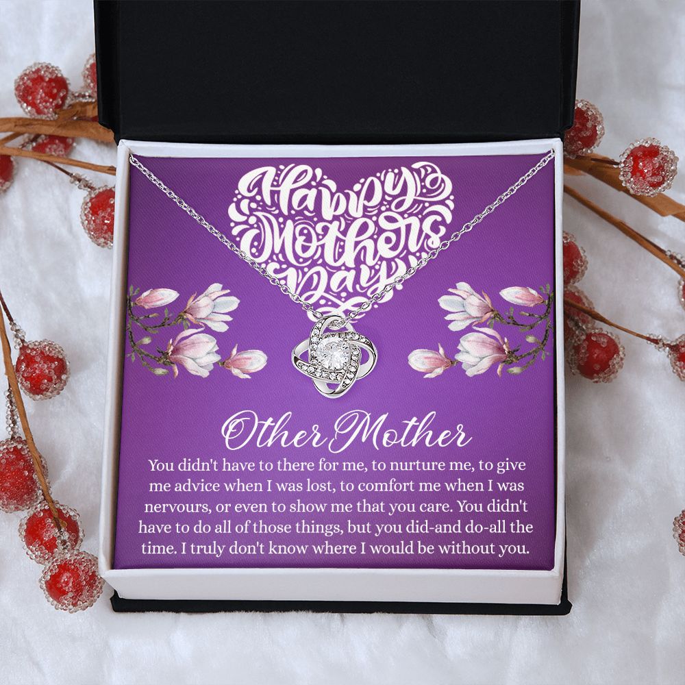 Happy Mother Day Necklace, Other Mother Love Knot Necklace Gift From Daughter, Mother And Daughter Gift Necklace Personalized Gift Necklace For Mother Pendant, Love Knot Necklace Gift For Women Love Knot Necklace 6323