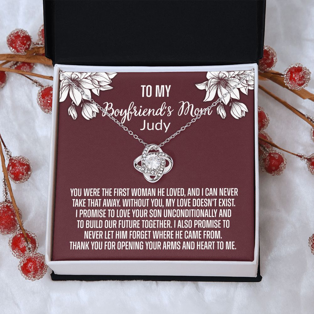 To My Boyfriend's Mom Necklace From Him, Daughter Gift For Mom, Gift Necklace for My Boyfriend's Mom Personalized Gifts Necklace Mother's Day Necklace Gift For Boyfriend's Mom Gift Necklace Pendant
