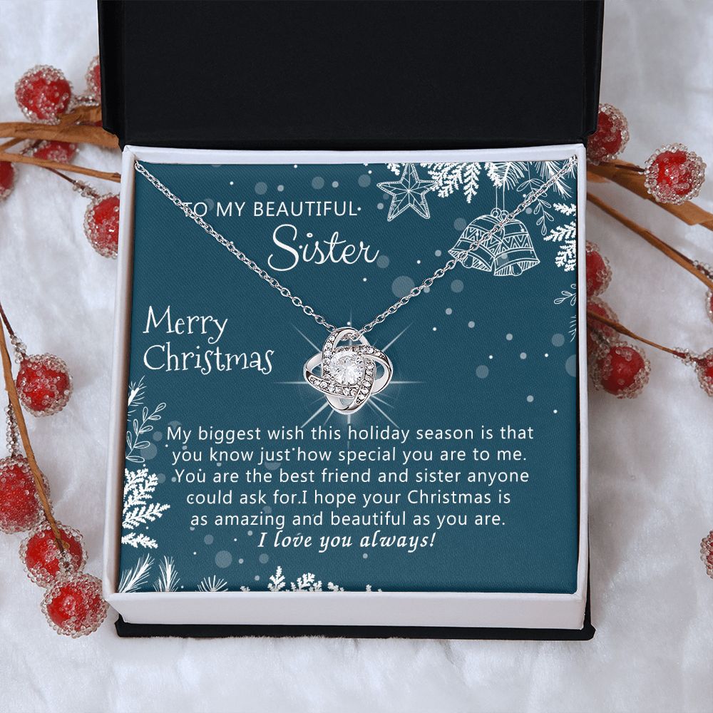 Personalized Necklace Gift To My Sisters Necklace from Brother Sisters Gift from Brother to Sisters Birthday Gift Idea for Her Necklace for Sister Gift from Brother Sisters Love Knot Necklace Set Gift for Sister