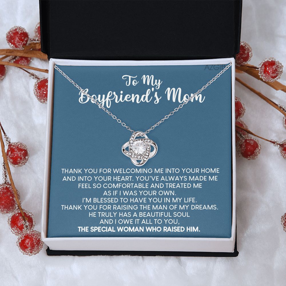 To My Boyfriend's Mom Necklace From Him, Daughter Gift For Mom, Gift Necklace for My Boyfriend's Mom Christmas, Necklace for Birthday, Mother's Day Necklace Gift For Boyfriend's Mom Gift Necklace