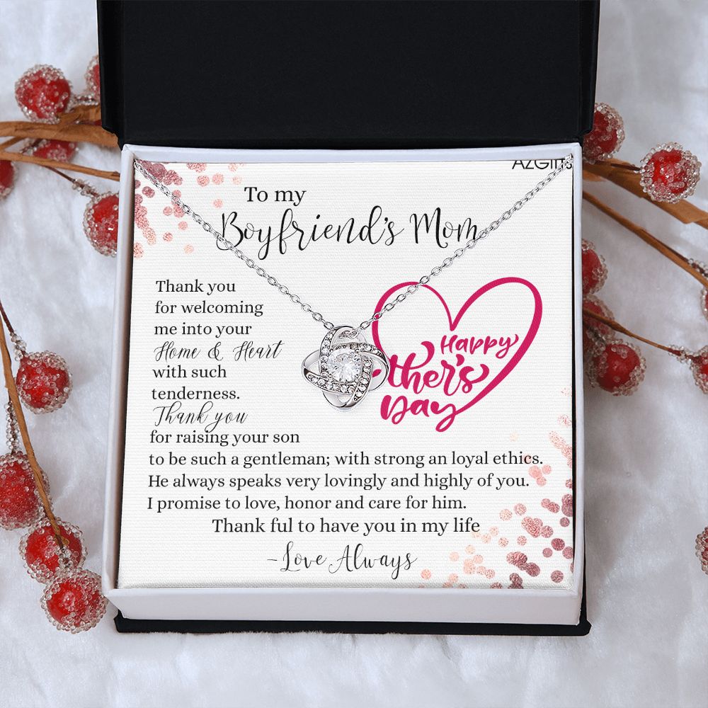 To My Boyfriend's Mom Necklace, Mother's Day Necklace Gift For Boyfriends Mom, Sentimental Gifts Necklace For Boyfriend's Mom, Gift For Boyfriend's Mom Necklace, Thank You Gift for Boyfriend's Mom