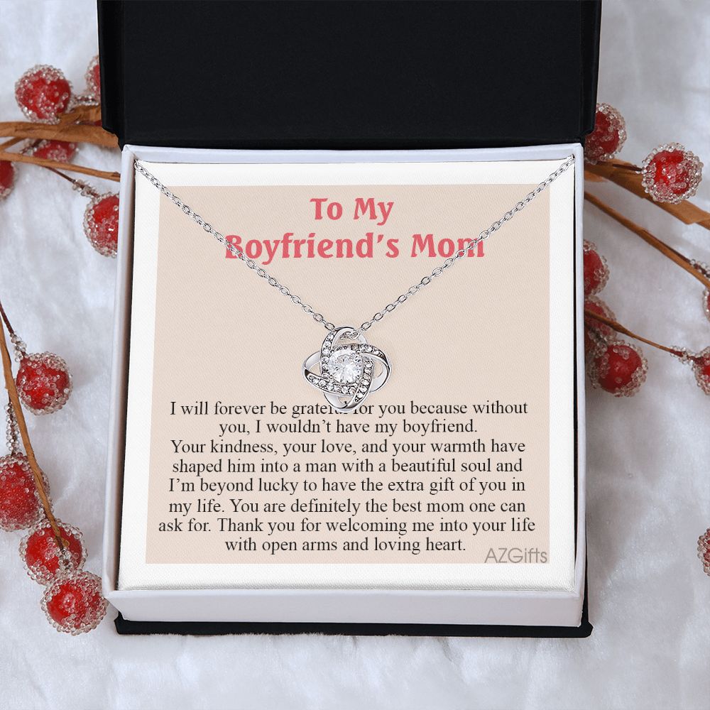 To My Boyfriend's Mom Necklace, Gift Necklace for My Boyfriend's Mom Christmas, Necklace for Birthday, Anniversary Mother's Day Necklace Gift For Boyfriend's Mom Gift Necklace Grateful For You