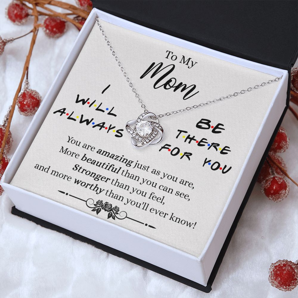 Mom Necklace Mothers Day Gift From Daughter Mother Daughter Jewelry To My Mom Necklace Love Knot Necklace Gift for Mom