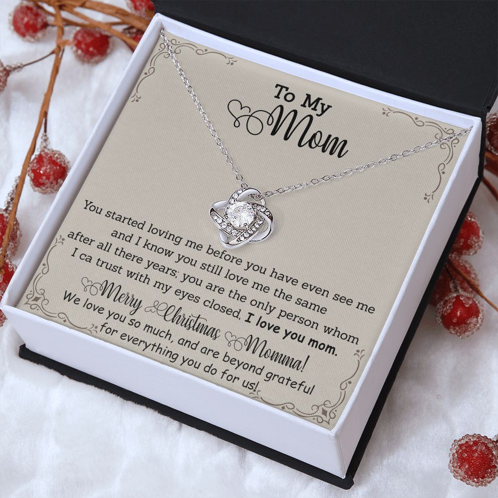 To My Amazing Mom Necklace, Love Knot Necklace for Mother, Daughter Gift For Mom, Present For Mom, Mother Gifts from Son or Daughter, Jewelry Gift for Mothers Day, Birthday Gift for Mother, Moms