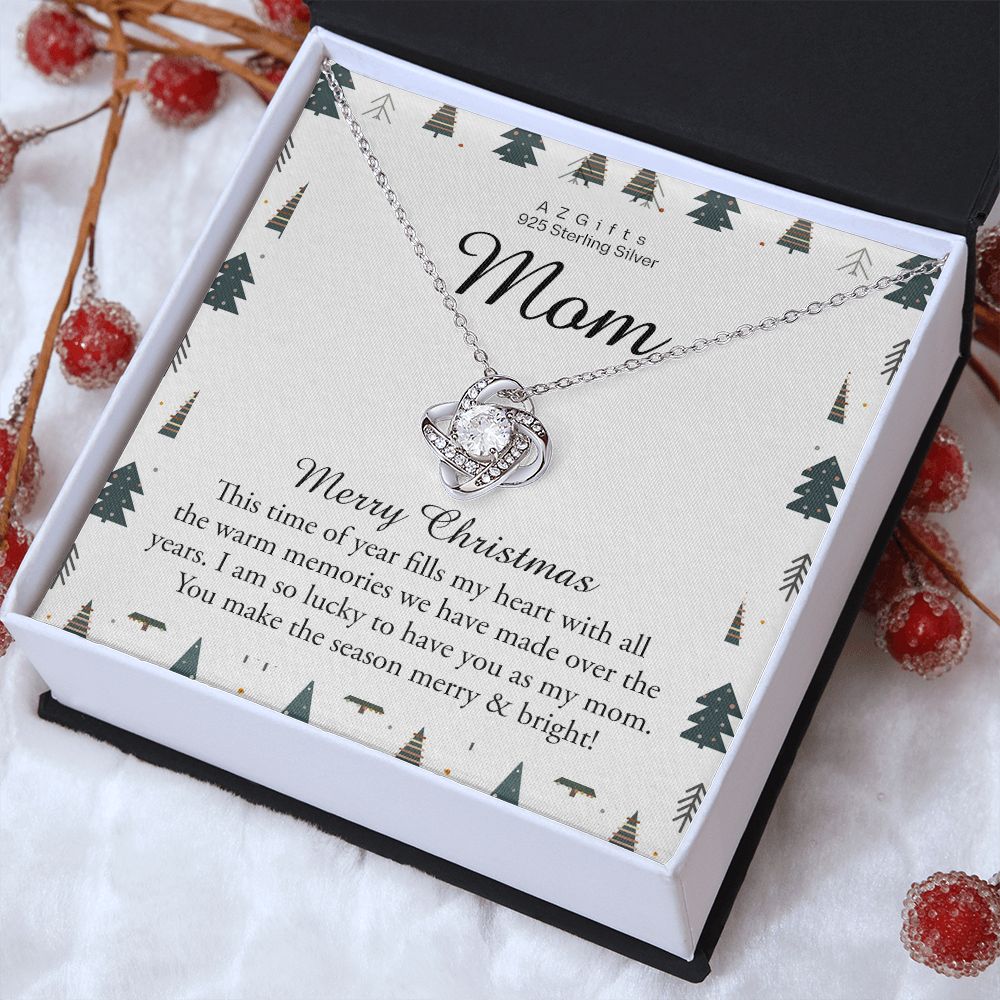 Christmas gifts for mom from daughter, Christmas gift for mom, Gift ideas for mom, Love Knot Necklace Set Gift for mom