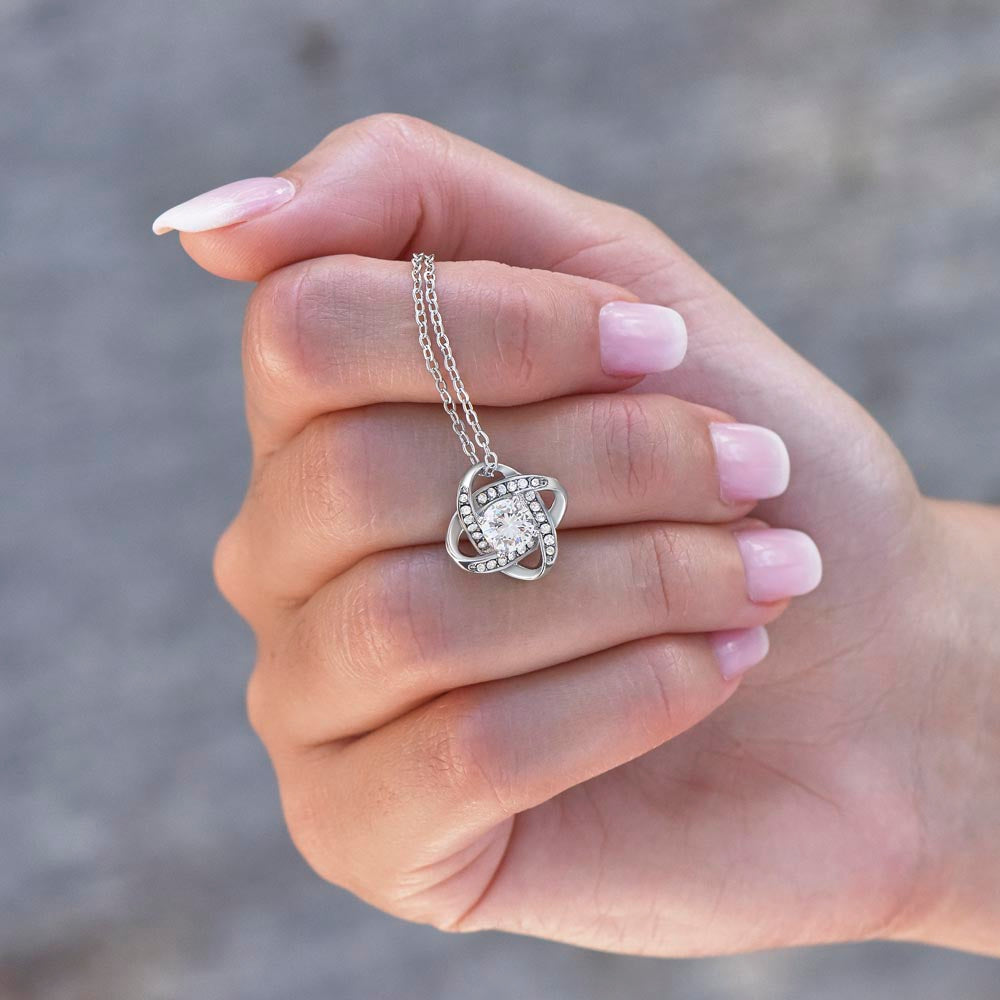 Mother's Day Necklace Gift For Bonus Mom, Bonus Mom Gift Necklace, Jewelry Gift For Women, Bonus Mother, To My Amazing Bonus Mom Love Knot Necklace From Daughter Happy Mother's Day Pendant For Mom