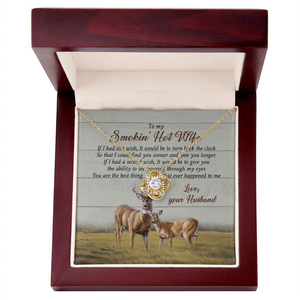 To My Wife Love Knot Necklace Set Gift For Wife Christmas Presents for Wife Jewelry For Wife