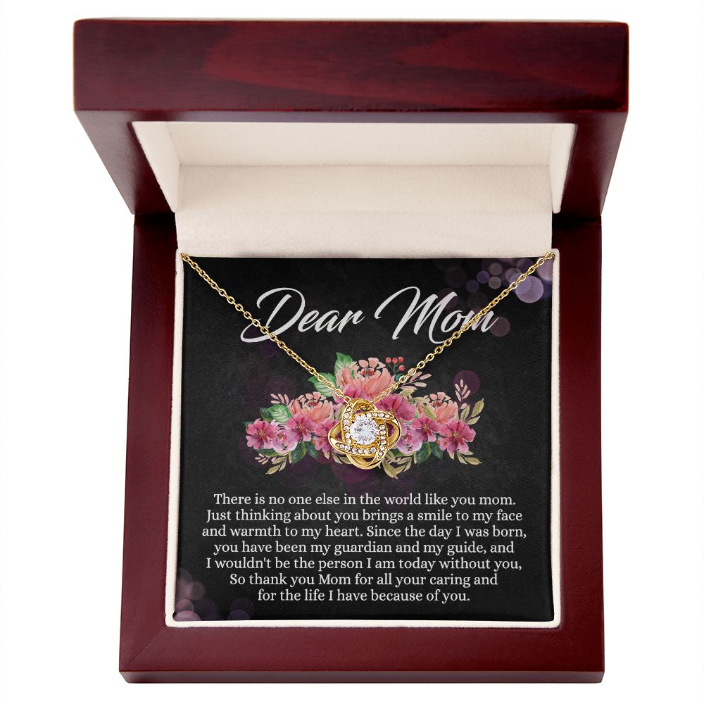 To My Mom Necklace, Mothers Day Gift From Daughter, Mom Gifts Idea, Mothers Day Necklace From Daughter, Mothers Day Gift From Son, Gift For Mom From Son, Mothers Day Jewelry Box Love Knot Necklace for Mom