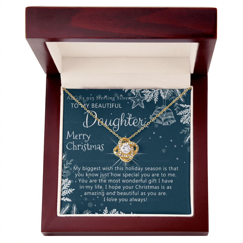 To My Daughter Necklace from Mom Pendant for Daughter Christmas Pendant Gift from Mother to Daughter Personalized Necklace Gift for Daughter Christmas Present for Her Girl