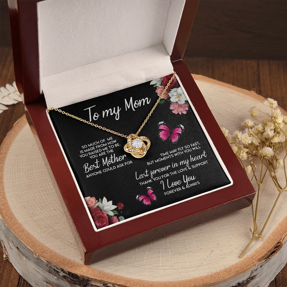 To My Mom Necklace, Love Knot Necklace for Mom from Daughter, Daughter Gift For Mom, Present For Mom, Mother Gifts from Son or Daughter, Jewelry Gift for Mothers Day, Birthday Gift for Mother, Moms