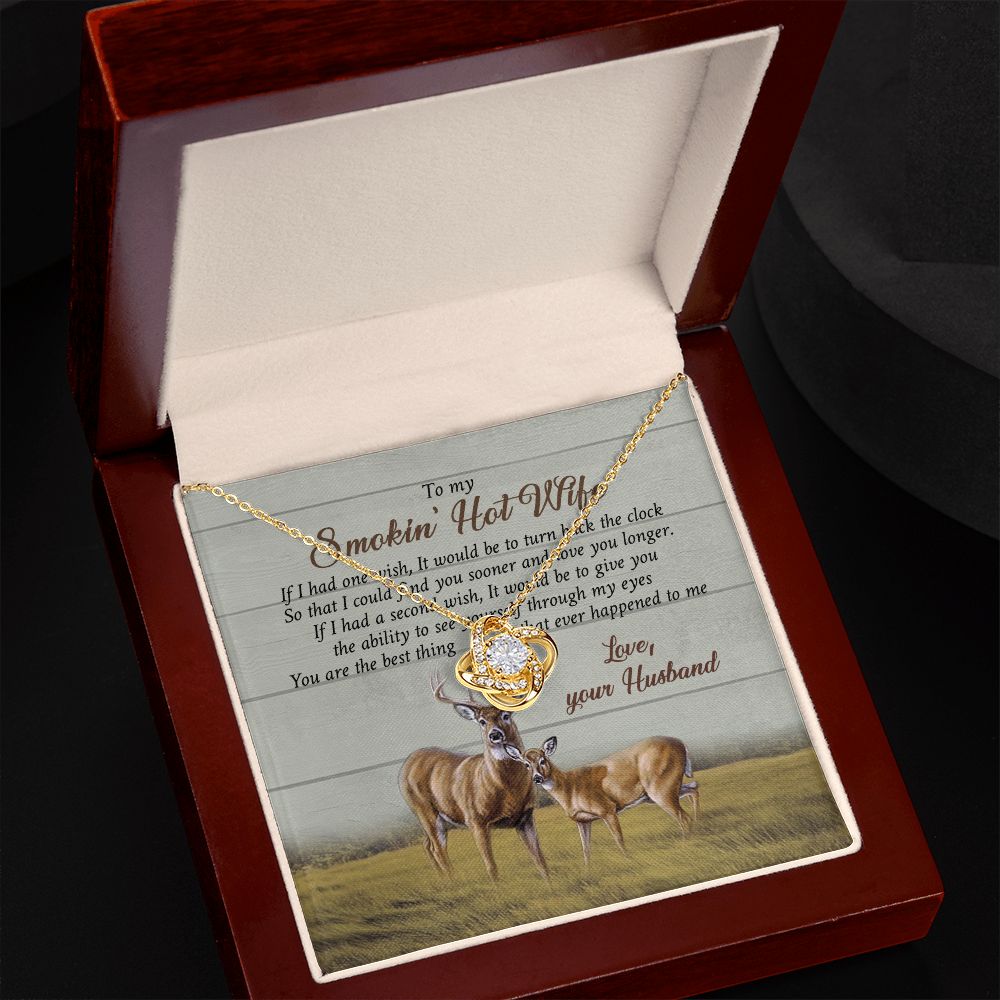 To My Wife Love Knot Necklace Set Gift For Wife Christmas Presents for Wife Jewelry For Wife