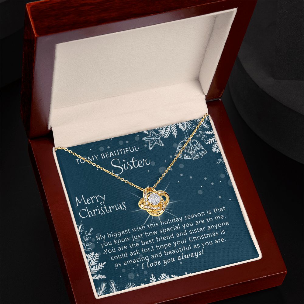 Personalized Necklace Gift To My Sisters Necklace from Brother Sisters Gift from Brother to Sisters Birthday Gift Idea for Her Necklace for Sister Gift from Brother Sisters Love Knot Necklace Set Gift for Sister