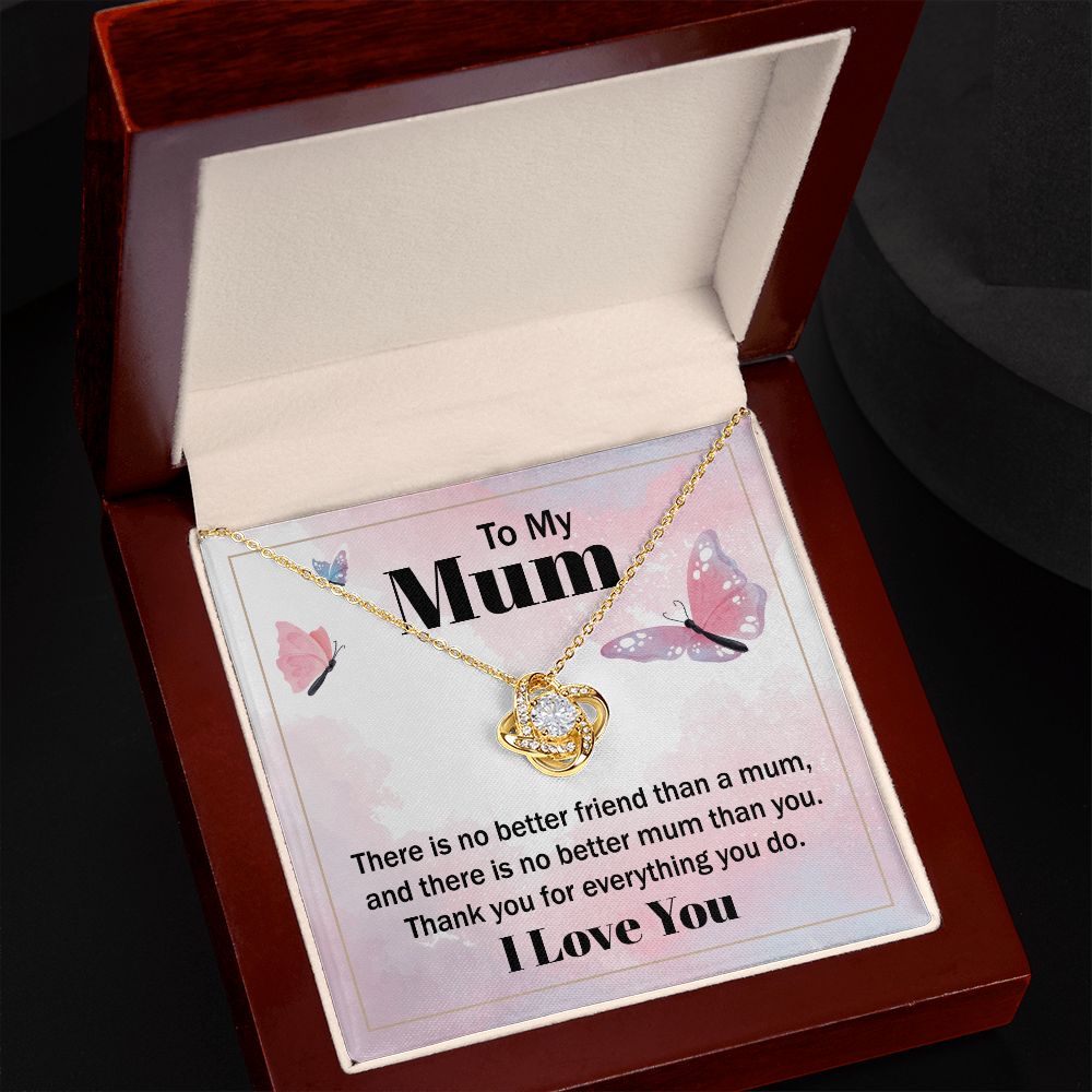 To My Mom Necklace  from Son and Daughter Love Knot Necklace for Mom Pendant Gift From Daughter Jewelry Pendant With Message Card Gift For Mom