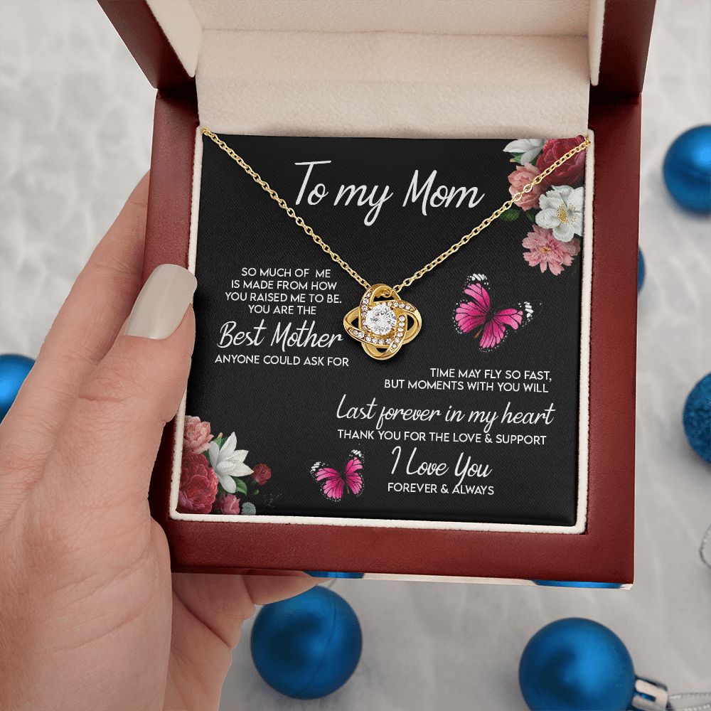 To My Mom Necklace, Love Knot Necklace for Mom from Daughter, Daughter Gift For Mom, Present For Mom, Mother Gifts from Son or Daughter, Jewelry Gift for Mothers Day, Birthday Gift for Mother, Moms