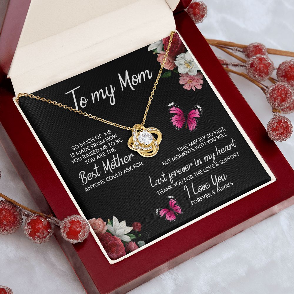 To My Mom Necklace, Love Knot Necklace for Mom from Daughter, Daughter Gift For Mom, Present For Mom, Mother Gifts from Son or Daughter, Jewelry Gift for Mothers Day, Birthday Gift for Mother, Moms