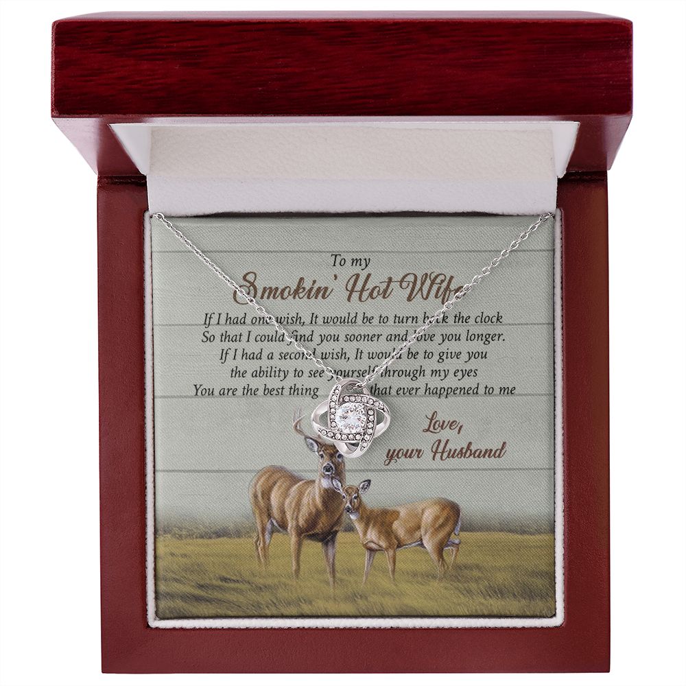 To My Wife Love Knot Necklace Set Gift For Wife Christmas Presents for Wife Jewelry For Wife