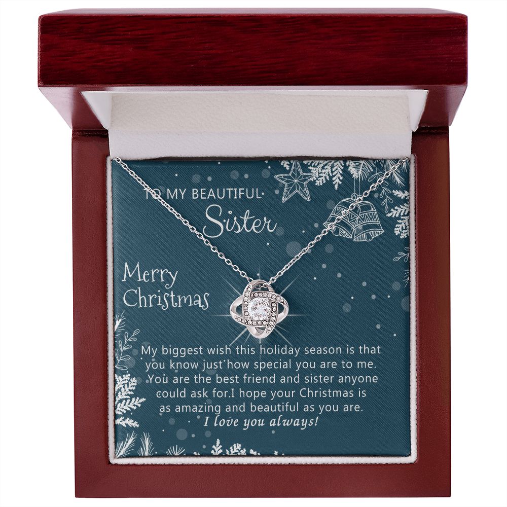 Personalized Necklace Gift To My Sisters Necklace from Brother Sisters Gift from Brother to Sisters Birthday Gift Idea for Her Necklace for Sister Gift from Brother Sisters Love Knot Necklace Set Gift for Sister