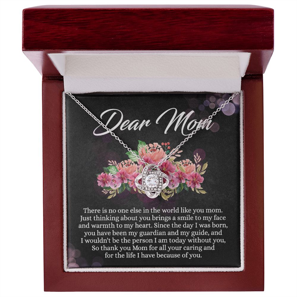 To My Mom Necklace, Mothers Day Gift From Daughter, Mom Gifts Idea, Mothers Day Necklace From Daughter, Mothers Day Gift From Son, Gift For Mom From Son, Mothers Day Jewelry Box Love Knot Necklace for Mom
