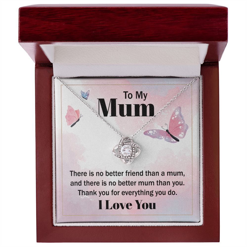 To My Mom Necklace  from Son and Daughter Love Knot Necklace for Mom Pendant Gift From Daughter Jewelry Pendant With Message Card Gift For Mom
