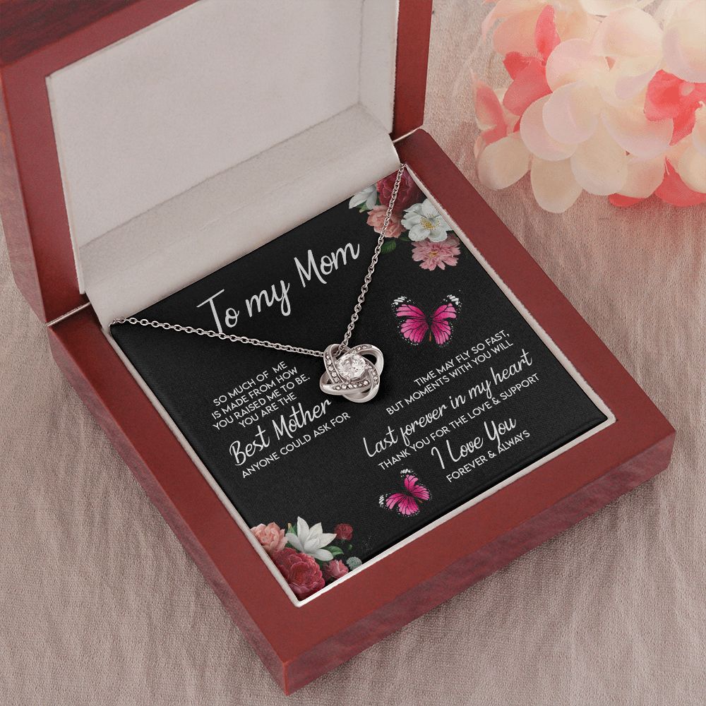 To My Mom Necklace, Love Knot Necklace for Mom from Daughter, Daughter Gift For Mom, Present For Mom, Mother Gifts from Son or Daughter, Jewelry Gift for Mothers Day, Birthday Gift for Mother, Moms