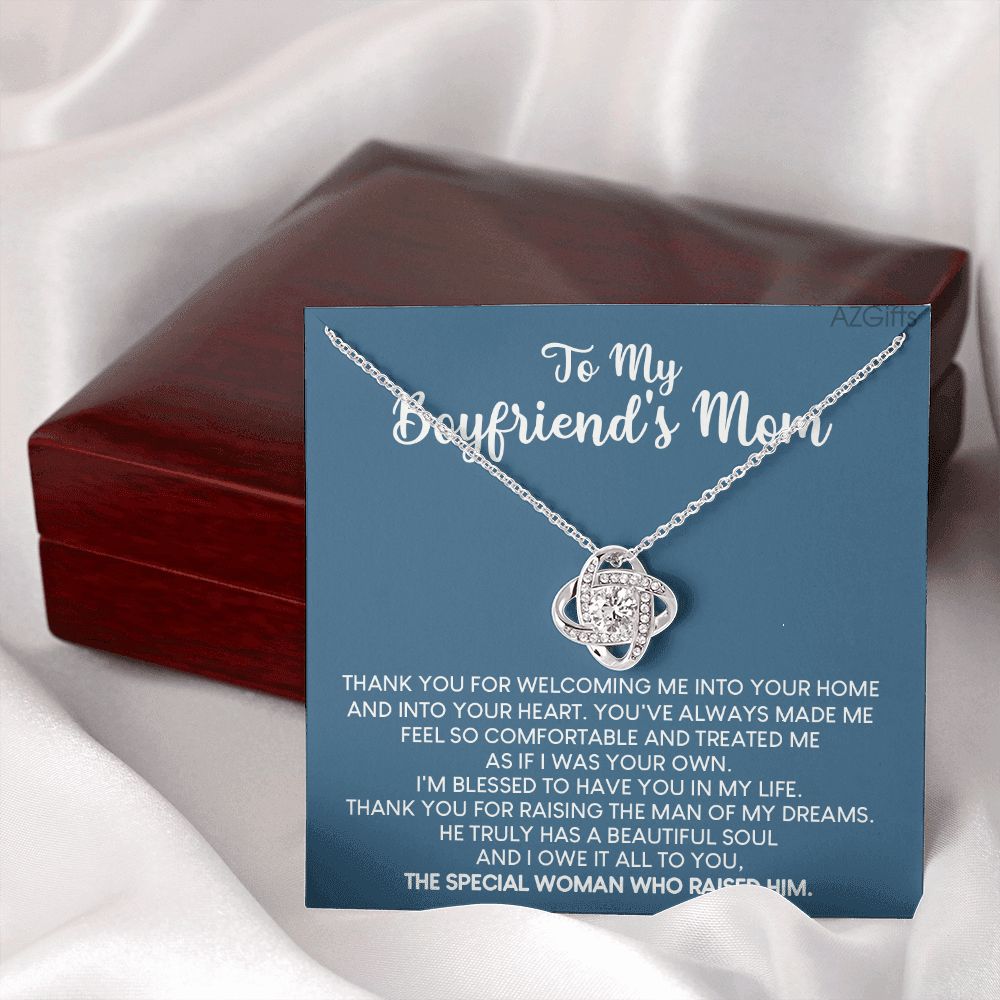 To My Boyfriend's Mom Necklace From Him, Daughter Gift For Mom, Gift Necklace for My Boyfriend's Mom Christmas, Necklace for Birthday, Mother's Day Necklace Gift For Boyfriend's Mom Gift Necklace