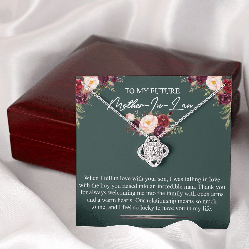 Future Mother In Law Necklace, To My Future Mother In Law Necklace From Son Mother In Law Love Knot Necklace Gift For Mother In Law From Son In Law Mother's Day Necklace Gift From Son In Law Jewelry Love Knot Necklace 6323