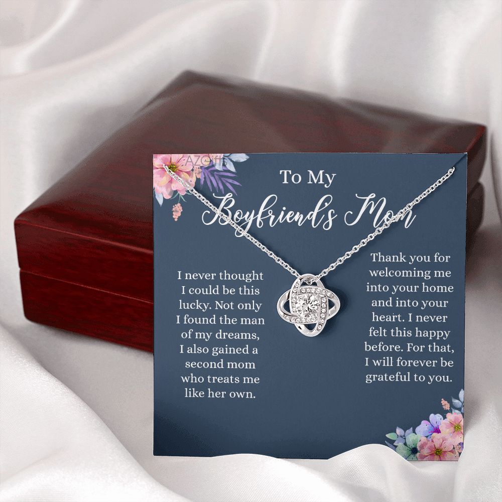 To My Boyfriends Mom Necklace With Message Card, Boyfriends Mom Jewelry Birthday Gift, Boyfriend Mom Gift Personalized, Custom Necklace For Women, Boyfriends Mom Gift Necklace From Girlfriend Mom