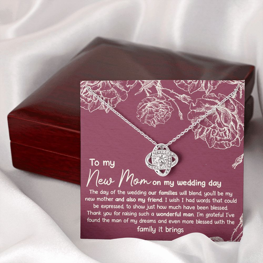 New Mom Necklace, To My New Mom Love Knot Necklace Gift From Daughter, New Mom On My Wedding Day Necklace Gift For Mom, New Mom Gift Necklace, Second Mom Gift Necklace Jewelry Gift For Women, Mother Love Knot Necklace 6323