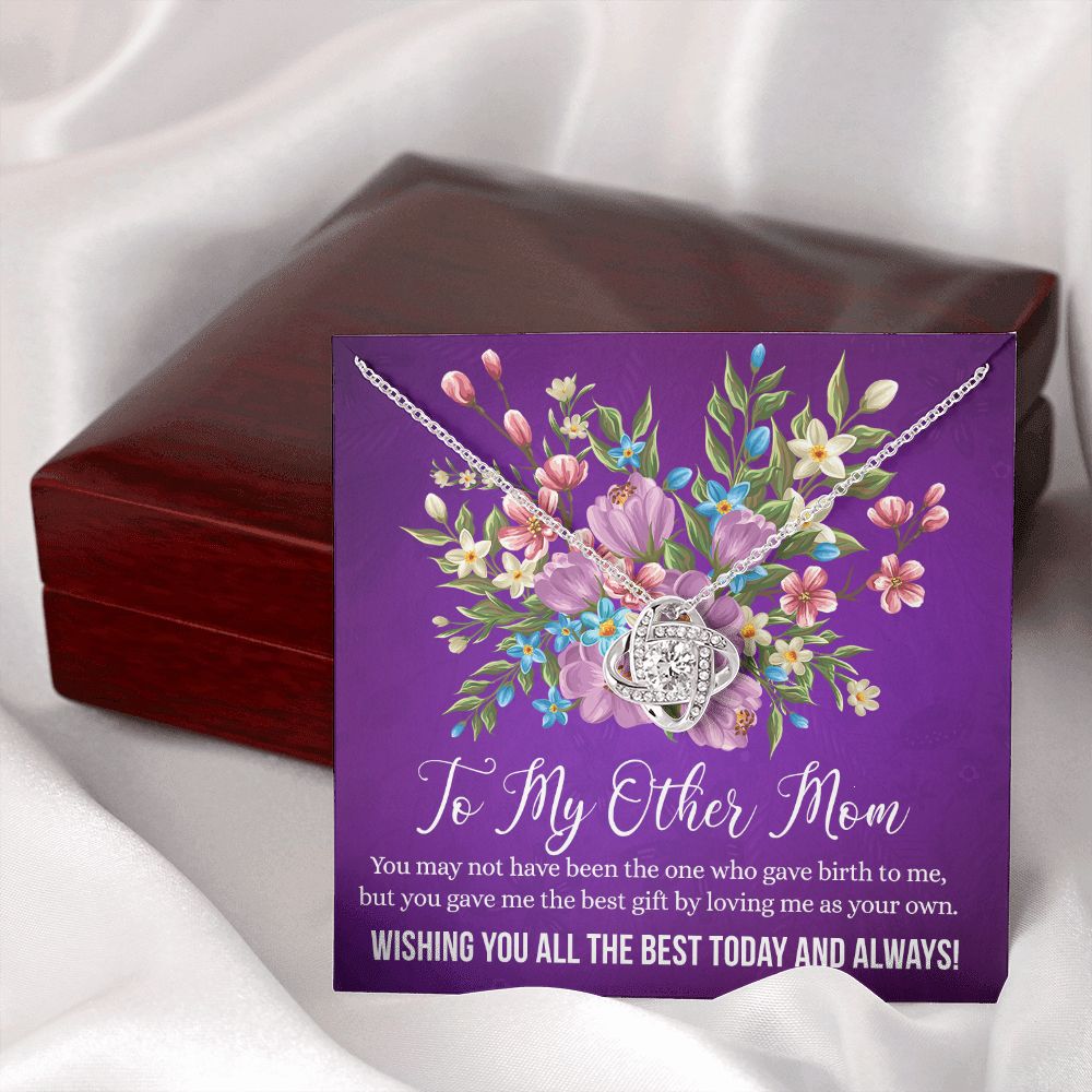 Other Mom Gift Necklace - To My Other Mom Love Knot Necklace From Daughter Wishing You All The Best Today And Always Necklace Gift For Mom, Mother In Law Gift Necklace On Birthday Gift, Anniversary Love Knot Necklace 6323