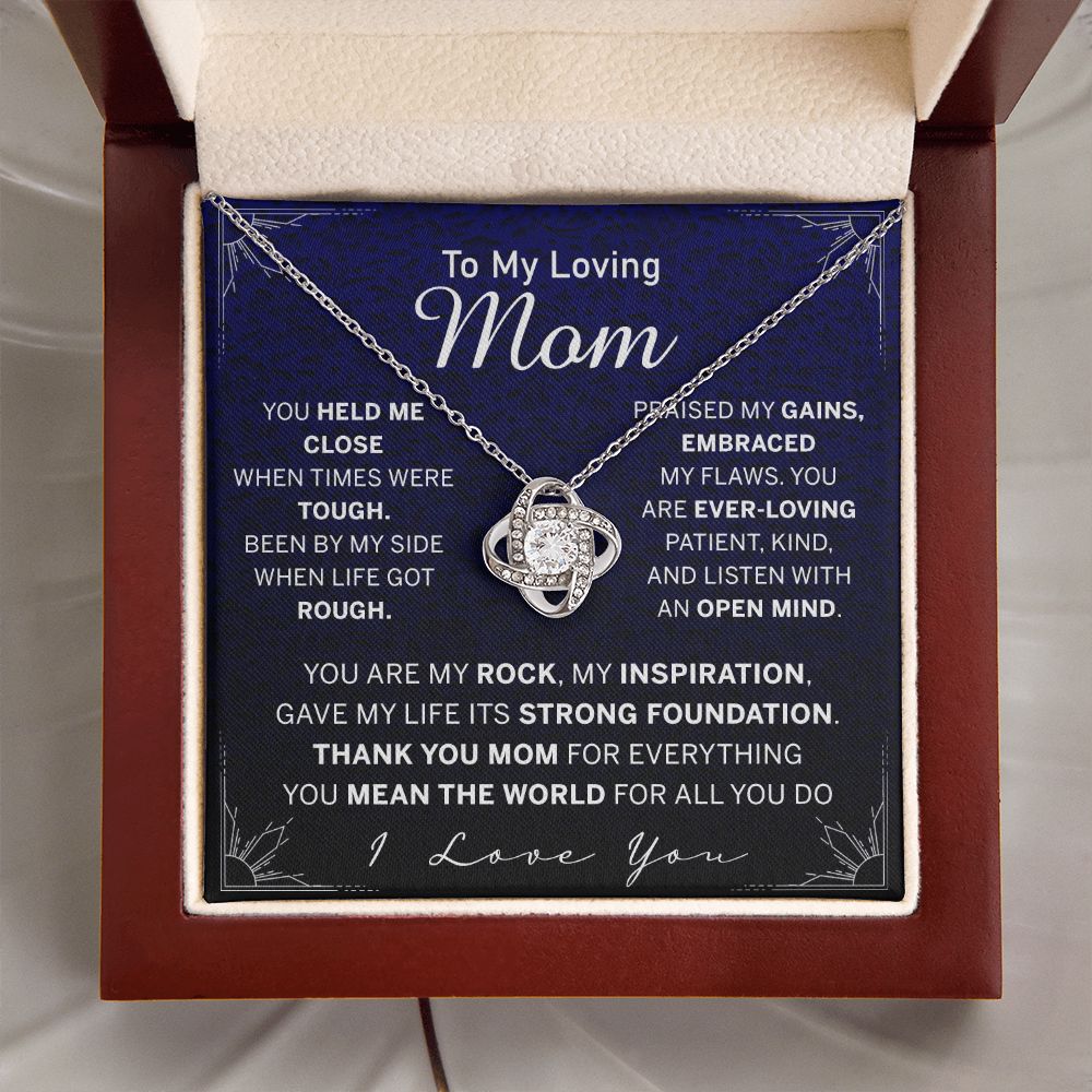 To My Mom Necklace, Gift For Mom, Mother's Day Gift from Daughter, Mom Jewelry Gift for Mothers Day, Birthday Gift for Mother, Moms Gift from Daughter Son, Love Knot Necklace for Mom Mother