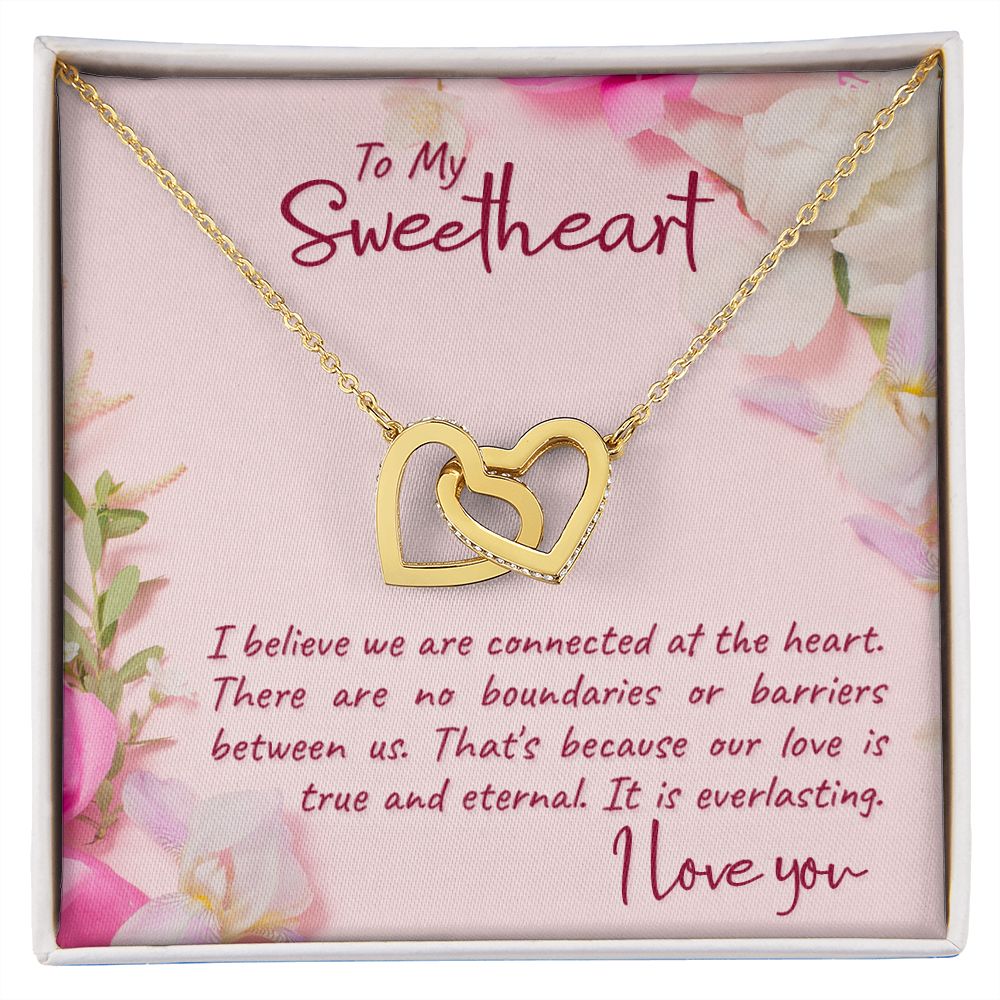 To My Wife Necklace from Husband, Personalized Necklace for Women, Luxury Necklace for Wife from Man Men, Wedding Anniversary Present For Wife, Beautiful Wife Jewelry Christmas Birthday Gift For Wife19 Interlocking Hearts Necklace
