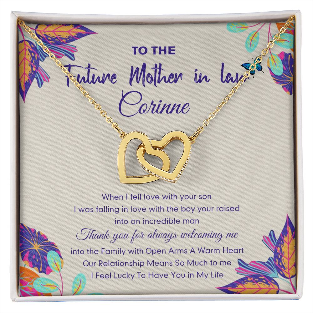 Mother in Law Necklace, Jewelry for Women, Future Mother in Law Gifts from Daughter in Law, Mother of Bride Gifts For Mother in Law, Birthday Gifts For Mother In Law From Daughter In Law16 Interlocking Hearts Necklace