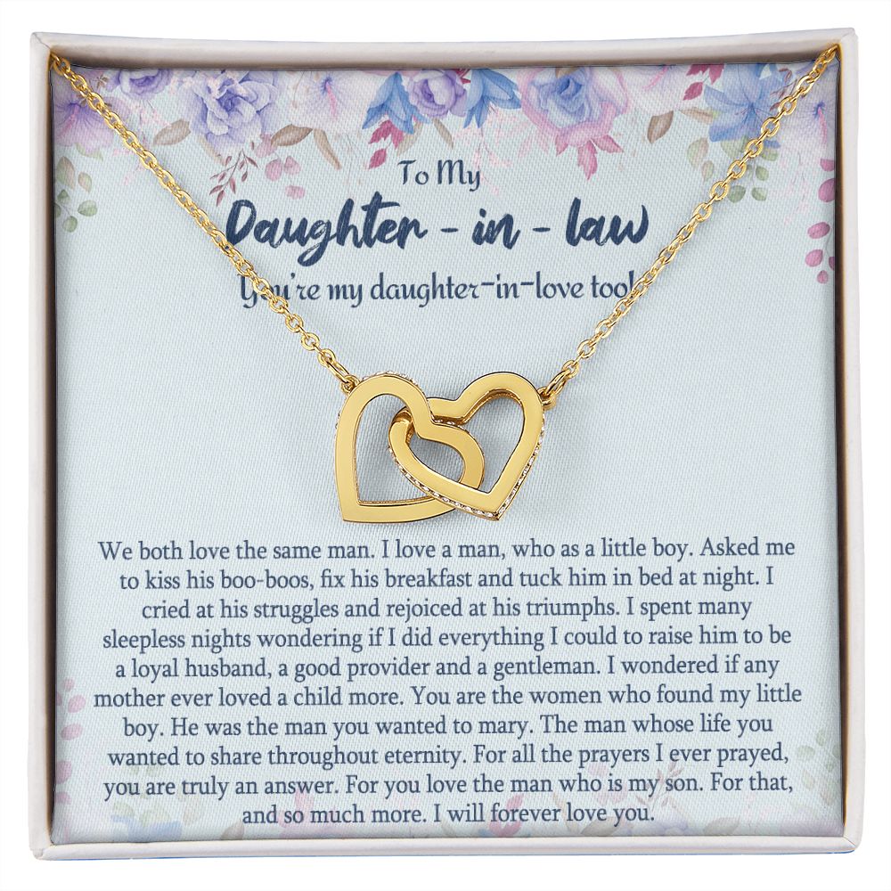 Daughter In Law Gifts Ideas, Daughter In Law Necklace, Gifts For Future Daughter In Law, Daughter In Law Birthday Gifts, Daughter-in-law Gifts From Mother In Law, Birthday Gifts For Daughter3 Interlocking Hearts Necklace