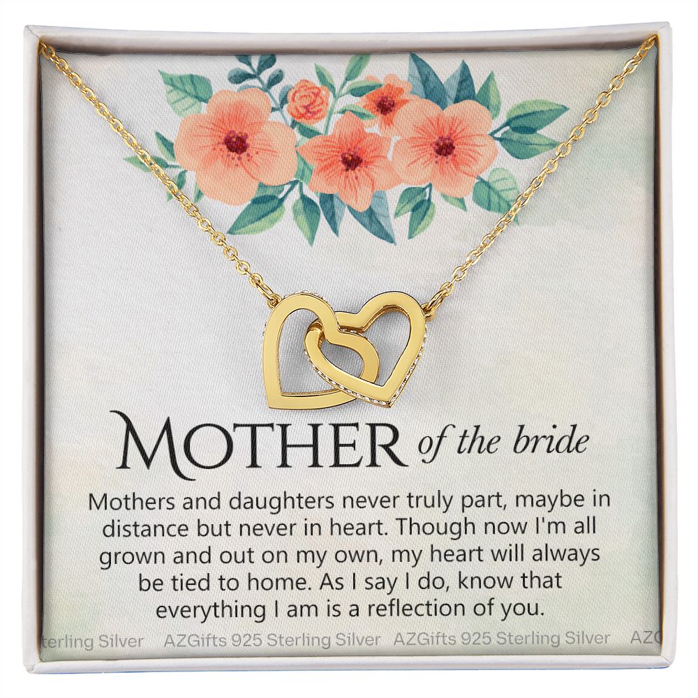 Mother Of The Bride Gift, Mother Of The Bride, Mother Of The Bride Gifts, Gift For Mother Of The Bride, Mother Of Bride Jewelry2 Interlocking Hearts Necklace