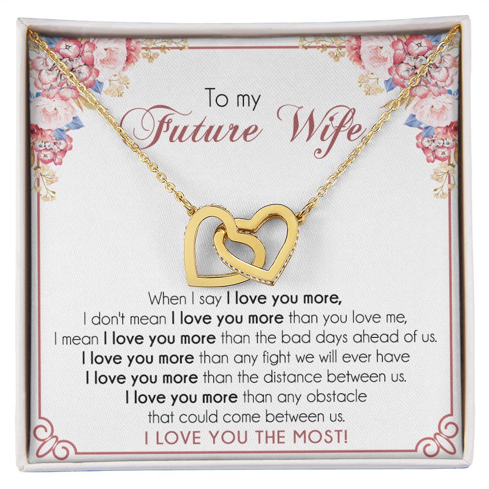 To My Future Wife Necklace from Boyfriend, Personalized Necklace for Women, Luxury Necklace for Girlfriend, Wedding Anniversary Present For Her, Girlfriend Gift Jewelry Christmas Birthday Gift