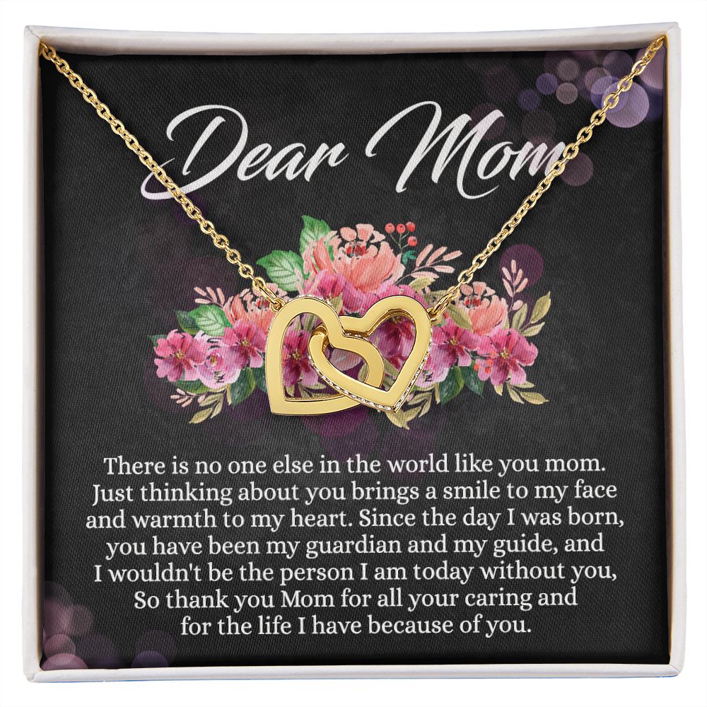 To My Mom Necklace, Mothers Day Gift From Daughter, Mom Gifts Idea, Mothers Day Necklace From Daughter, Mothers Day Gift From Son, Gift For Mom From Son, Mothers Day Jewelry Box Interlocking Hearts Necklace