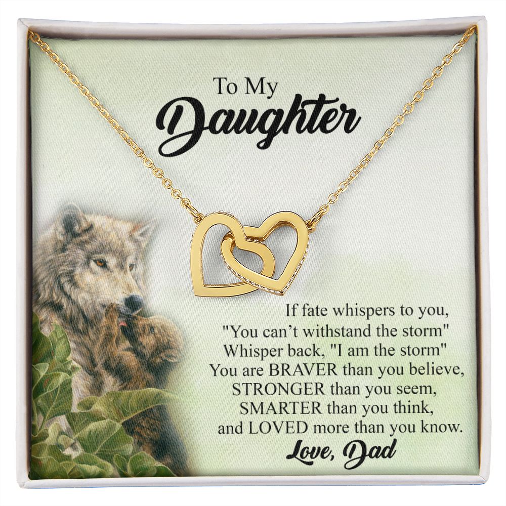 Mother Daughter Gift Ideas, To My Daughter Gift Necklace from Mom, Jewelry Pendant Present for Daughter, Birthday Christmas Gift Graduation Gifts for Daughters, Mother and Daughter Necklace 27 Interlocking Hearts Necklace