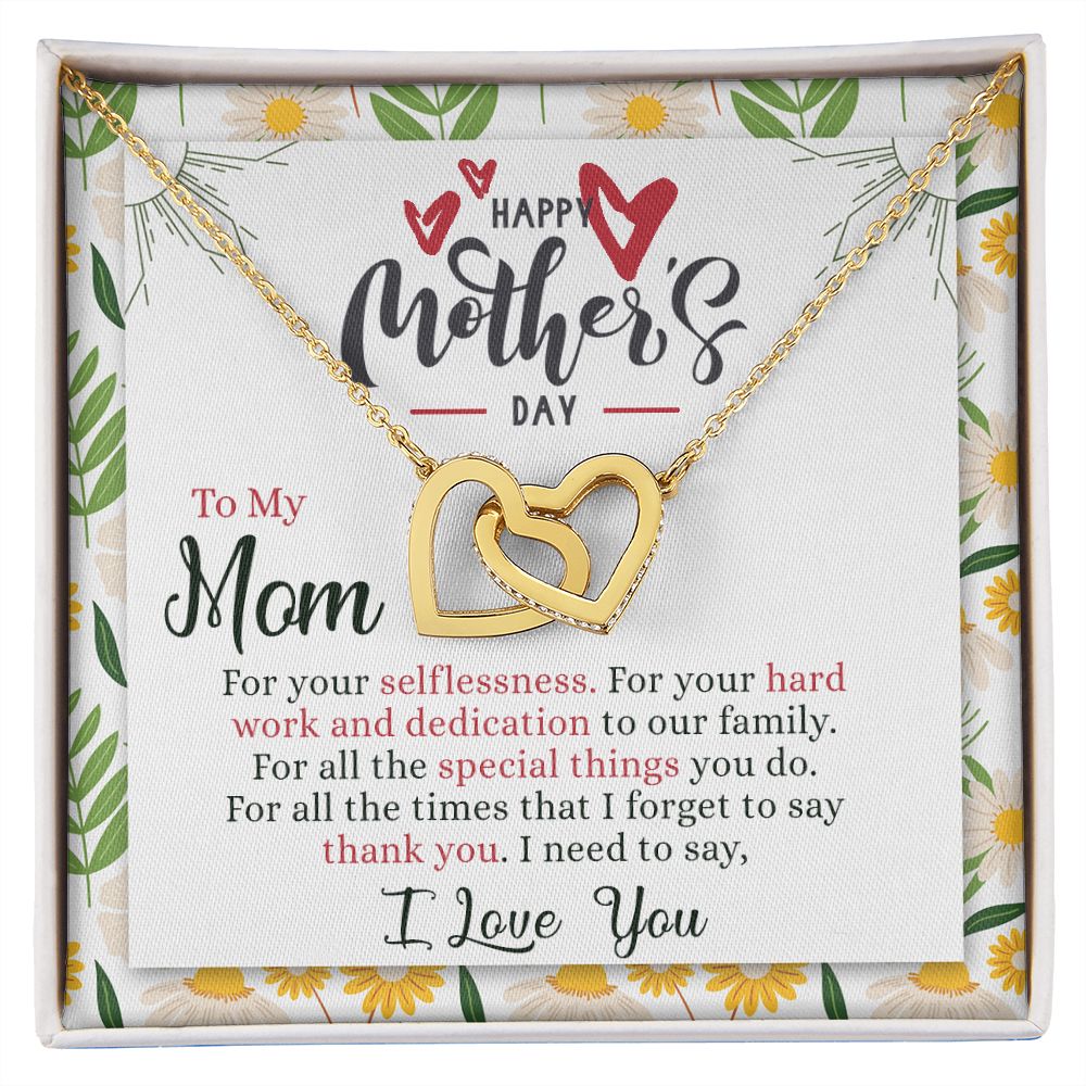 Mom Necklace Gift Best Mother Gifts From Kids  Mommy Gifts Mom Birthday Gift Children Jewelry Set Mother’s Day Gift For Her Interlocking Hearts Necklace