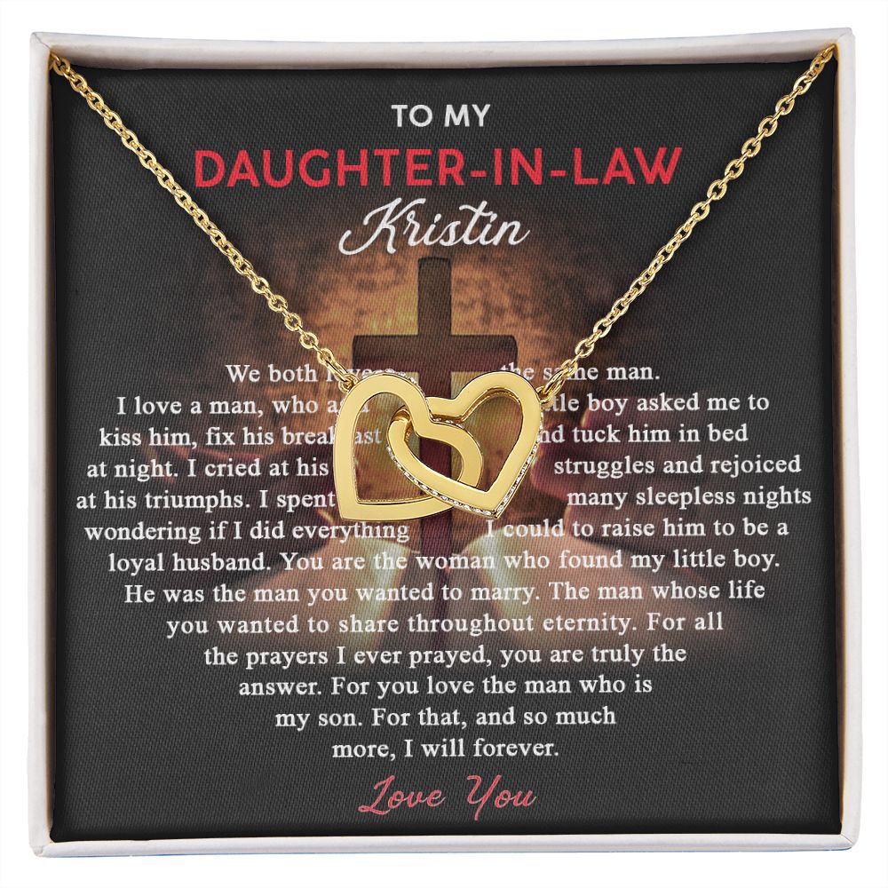 Daughter In Law Gifts Ideas, Daughter In Law Necklace, Gifts For Future Daughter In Law, Daughter In Law Birthday Gifts, Daughter-in-law Gifts From Mother In Law, Birthday Gifts For Daughter8 Interlocking Hearts Necklace