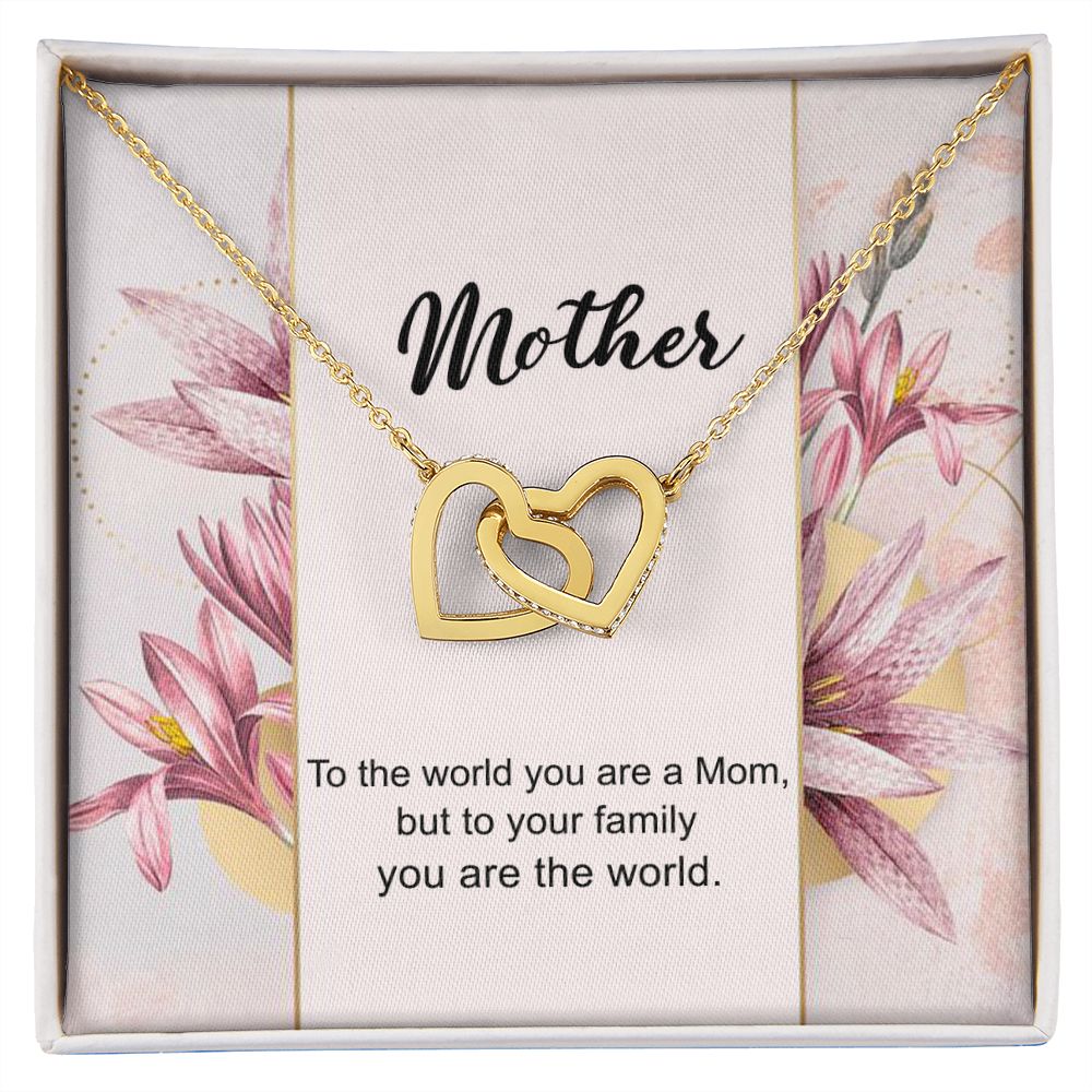 Mom Necklace Gifts for Mom from Daughter to Mom Gifts for Mothers Day from Daughter, To My Mom Necklace from Daughter to Mom Birthday Gifts Necklace with Message Card and Gift Box7 Interlocking Hearts Necklace